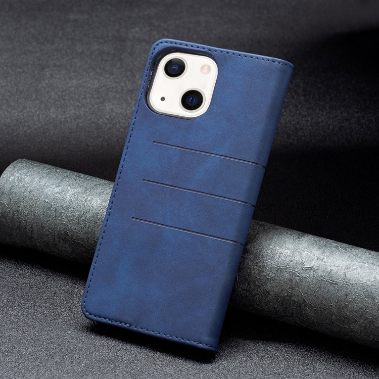 For iPhone 13 mini Magnetic Splicing Leather Phone Case