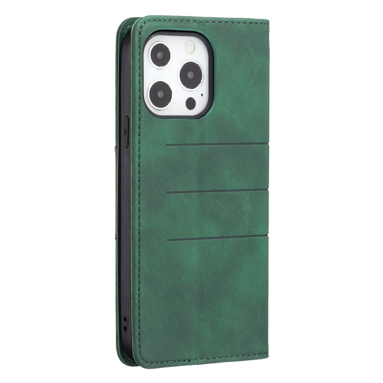 For iPhone 13 Pro Max Magnetic Splicing Leather Phone Case