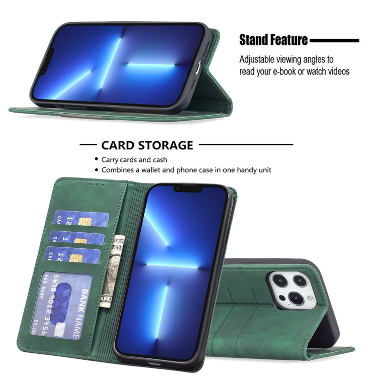 For iPhone 13 Pro Magnetic Splicing Leather Phone Case