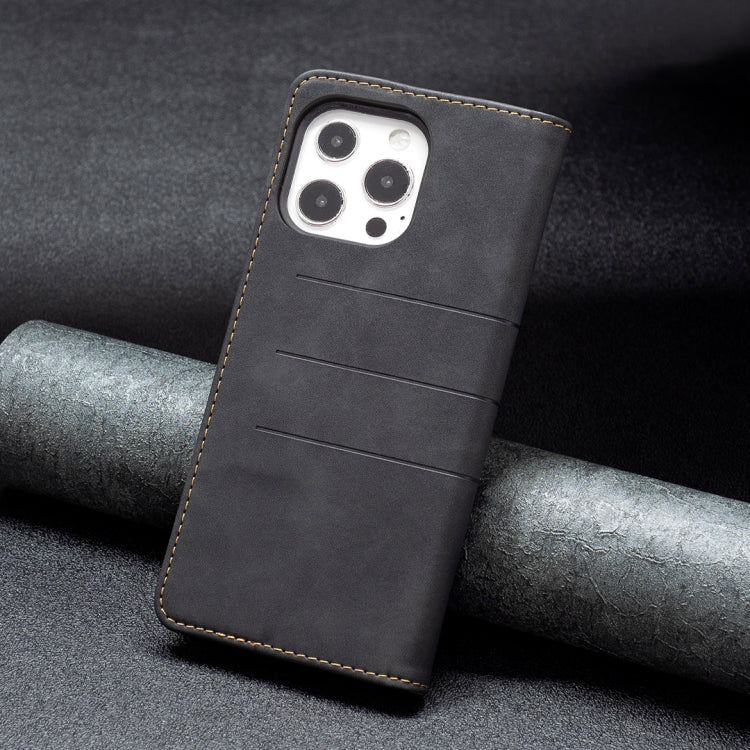 For iPhone 13 Pro Magnetic Splicing Leather Phone Case