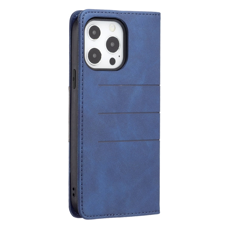 For iPhone 13 Pro Magnetic Splicing Leather Phone Case