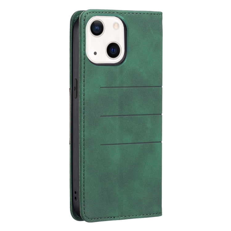 For iPhone 13 Magnetic Splicing Leather Phone Case