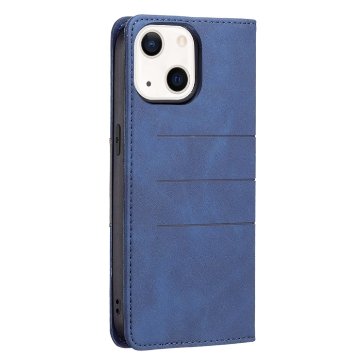 For iPhone 13 Magnetic Splicing Leather Phone Case