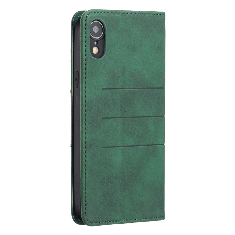 For iPhone XR Magnetic Splicing Leather Phone Case