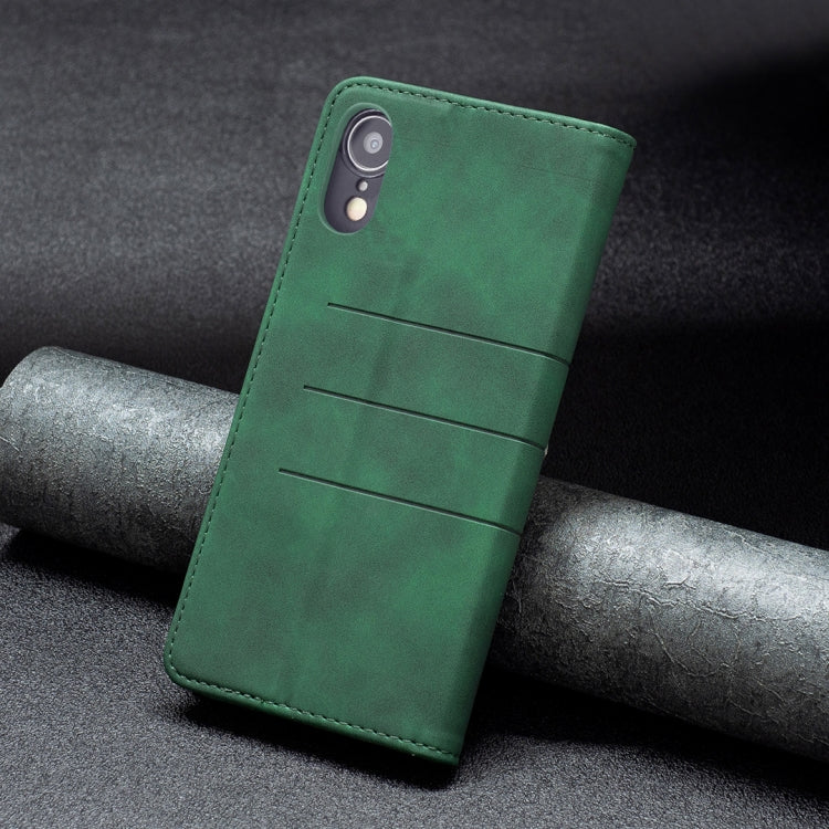 For iPhone XR Magnetic Splicing Leather Phone Case