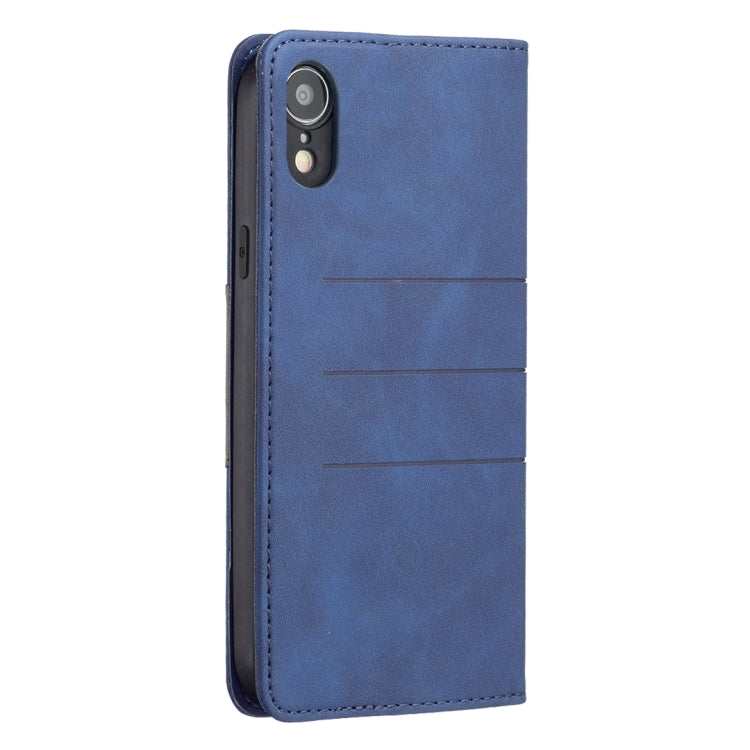 For iPhone XR Magnetic Splicing Leather Phone Case