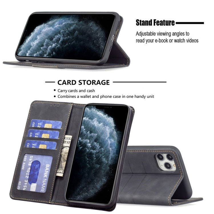 For iPhone 11 Pro Magnetic Splicing Leather Phone Case