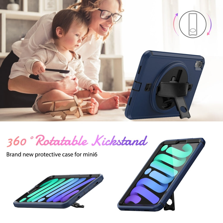 For iPad mini 6 Shockproof TPU + PC Tablet Case with Holder & Pen Slot & Shoulder Strap