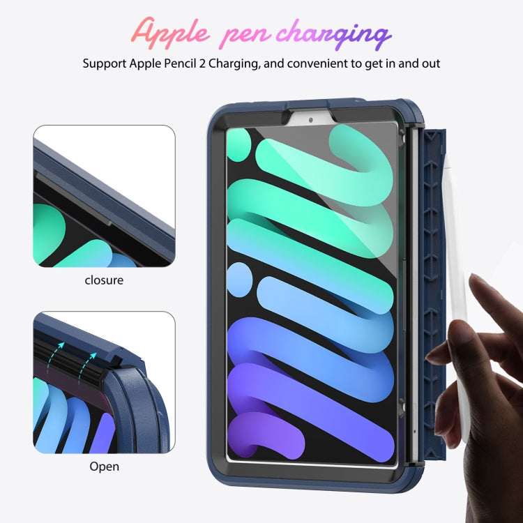 For iPad mini 6 Shockproof TPU + PC Tablet Case with Holder & Pen Slot & Shoulder Strap