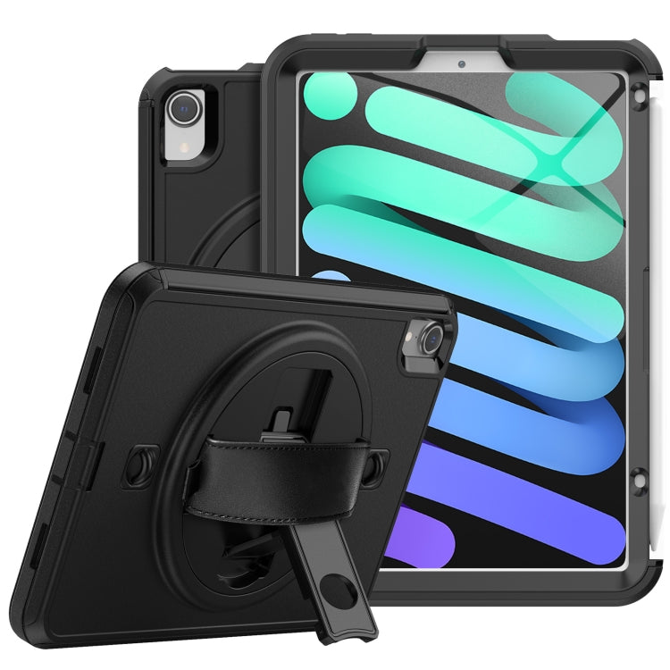 For iPad mini 6 Shockproof TPU + PC Tablet Case with Holder & Pen Slot & Shoulder Strap