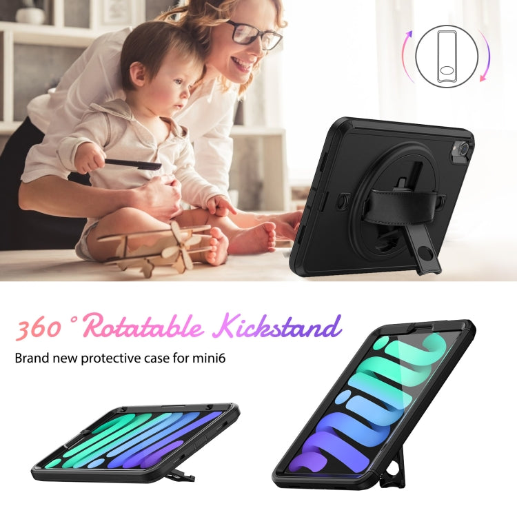 For iPad mini 6 Shockproof TPU + PC Tablet Case with Holder & Pen Slot & Shoulder Strap