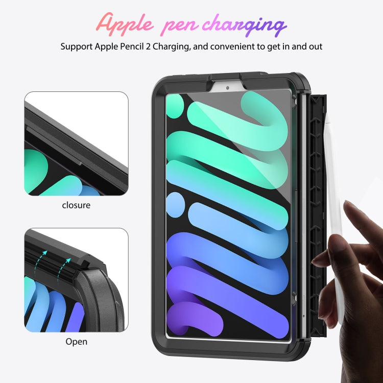 For iPad mini 6 Shockproof TPU + PC Tablet Case with Holder & Pen Slot & Shoulder Strap