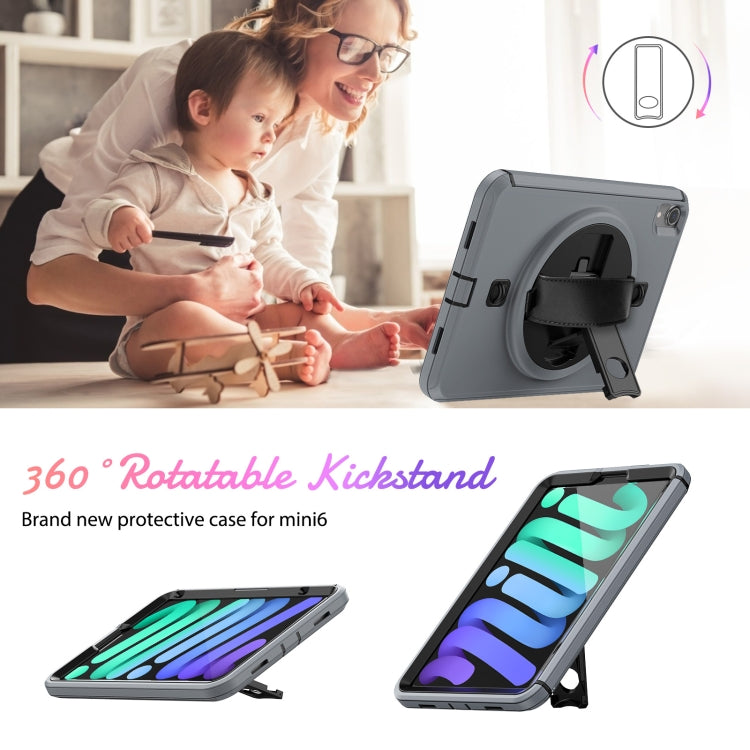 For iPad mini 6 Shockproof TPU + PC Tablet Case with Holder & Pen Slot & Shoulder Strap