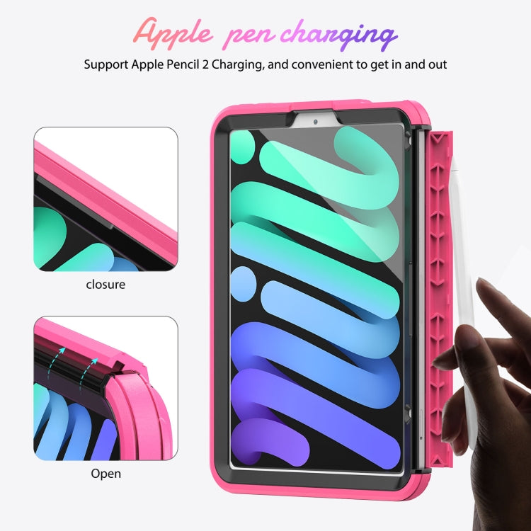 For iPad mini 6 Shockproof TPU + PC Tablet Case with Holder & Pen Slot & Shoulder Strap