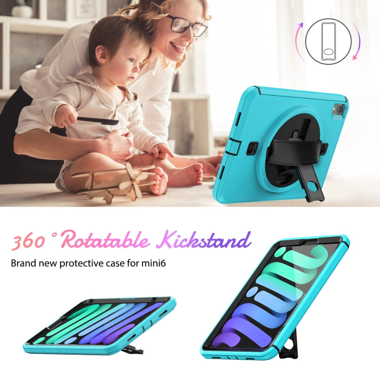 For iPad mini 6 Shockproof TPU + PC Tablet Case with Holder & Pen Slot & Shoulder Strap