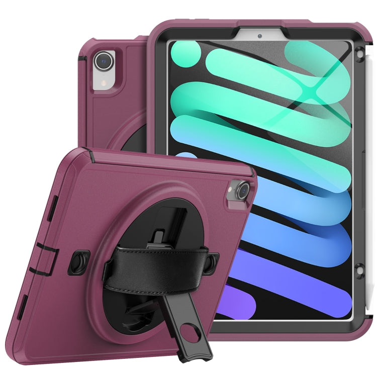 For iPad mini 6 Shockproof TPU + PC Tablet Case with Holder & Pen Slot & Shoulder Strap