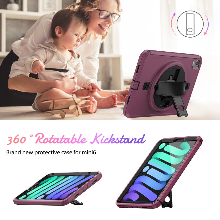 For iPad mini 6 Shockproof TPU + PC Tablet Case with Holder & Pen Slot & Shoulder Strap