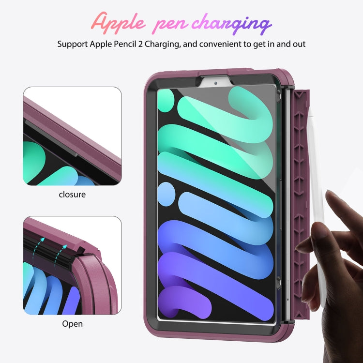 For iPad mini 6 Shockproof TPU + PC Tablet Case with Holder & Pen Slot & Shoulder Strap