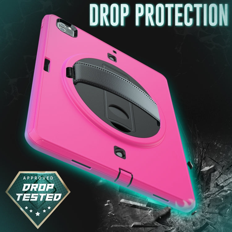 For iPad Pro 12.9 2022 / 2021 / 2020 / 2018 Shockproof TPU + PC Tablet Case with Holder & Pen Slot & Shoulder Strap