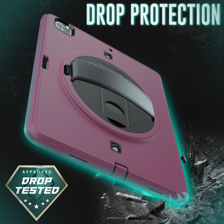 For iPad Pro 12.9 2022 / 2021 / 2020 / 2018 Shockproof TPU + PC Tablet Case with Holder & Pen Slot & Shoulder Strap