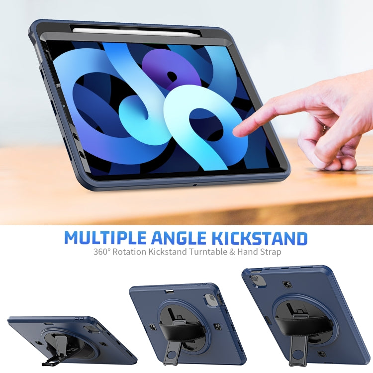 Shockproof TPU + PC Tablet Case with Holder & Pen Slot & Shoulder Strap For iPad iPad Air 2022 / 2020 10.9