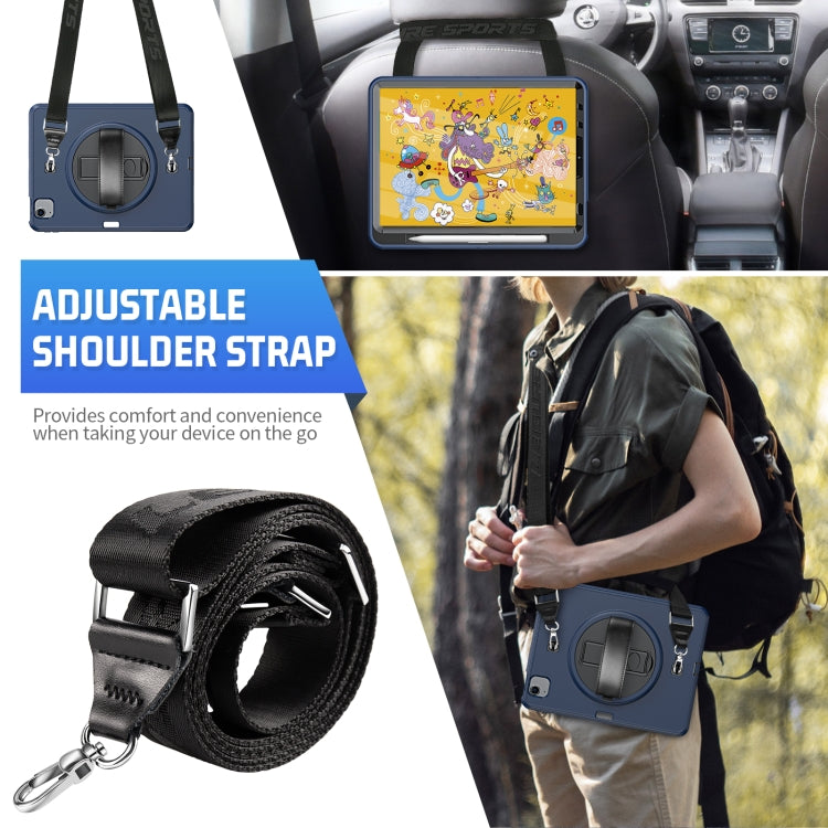 Shockproof TPU + PC Tablet Case with Holder & Pen Slot & Shoulder Strap For iPad iPad Air 2022 / 2020 10.9