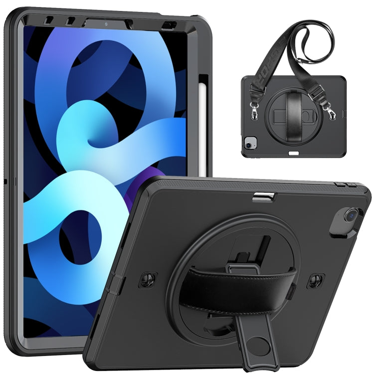 Shockproof TPU + PC Tablet Case with Holder & Pen Slot & Shoulder Strap For iPad iPad Air 2022 / 2020 10.9