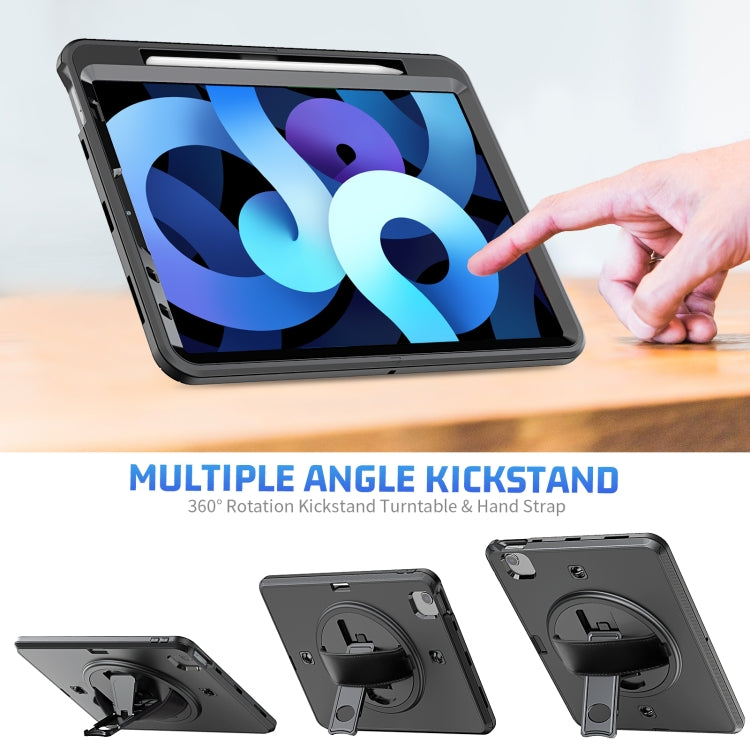Shockproof TPU + PC Tablet Case with Holder & Pen Slot & Shoulder Strap For iPad iPad Air 2022 / 2020 10.9