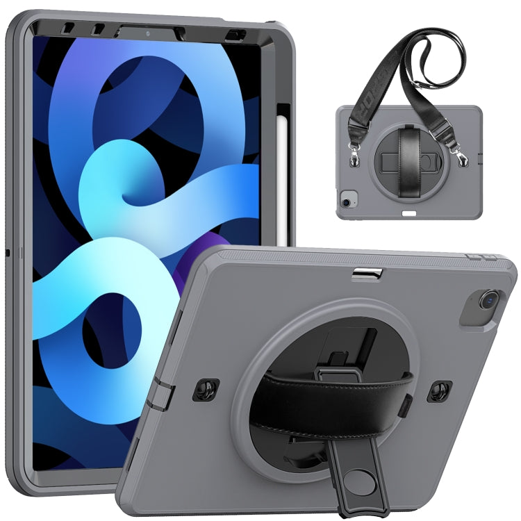 Shockproof TPU + PC Tablet Case with Holder & Pen Slot & Shoulder Strap For iPad iPad Air 2022 / 2020 10.9