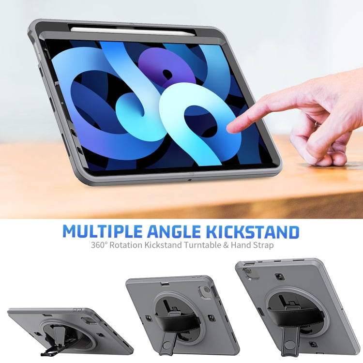 Shockproof TPU + PC Tablet Case with Holder & Pen Slot & Shoulder Strap For iPad iPad Air 2022 / 2020 10.9