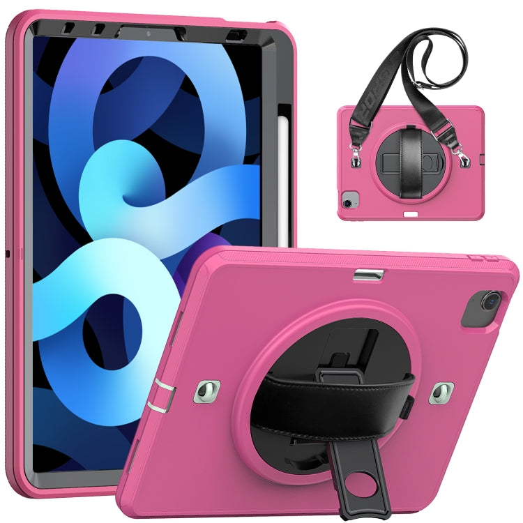 Shockproof TPU + PC Tablet Case with Holder & Pen Slot & Shoulder Strap For iPad iPad Air 2022 / 2020 10.9