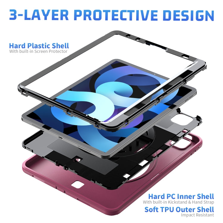 Shockproof TPU + PC Tablet Case with Holder & Pen Slot & Shoulder Strap For iPad iPad Air 2022 / 2020 10.9