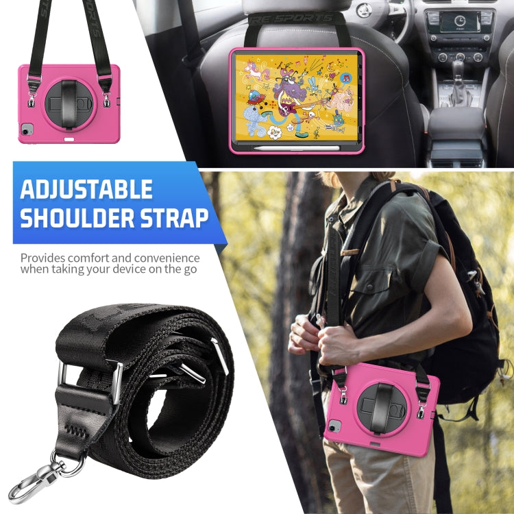 Shockproof TPU + PC Tablet Case with Holder & Pen Slot & Shoulder Strap For iPad iPad Air 2022 / 2020 10.9