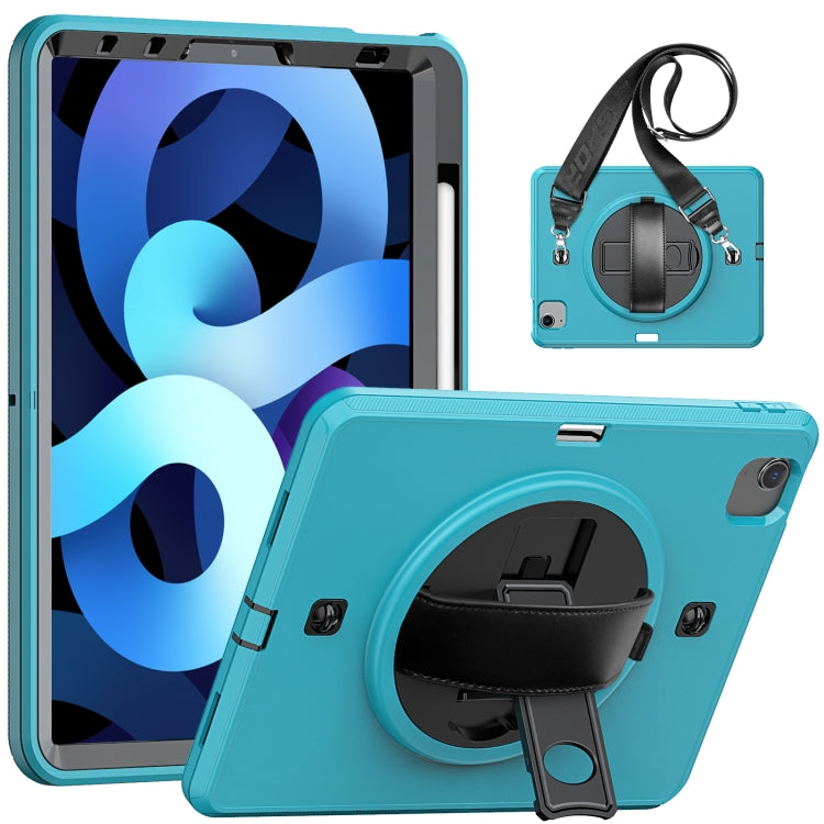 Shockproof TPU + PC Tablet Case with Holder & Pen Slot & Shoulder Strap For iPad iPad Air 2022 / 2020 10.9