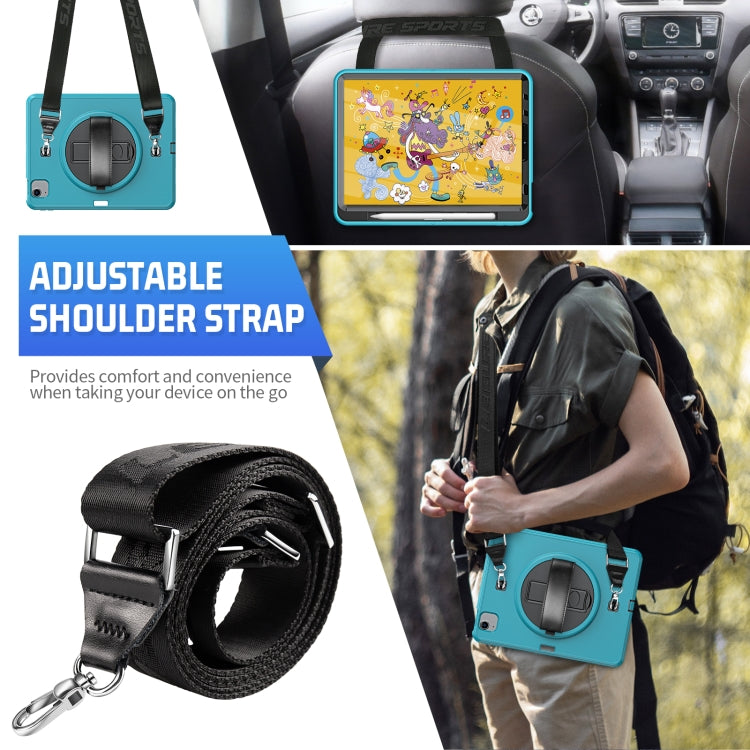 Shockproof TPU + PC Tablet Case with Holder & Pen Slot & Shoulder Strap For iPad iPad Air 2022 / 2020 10.9