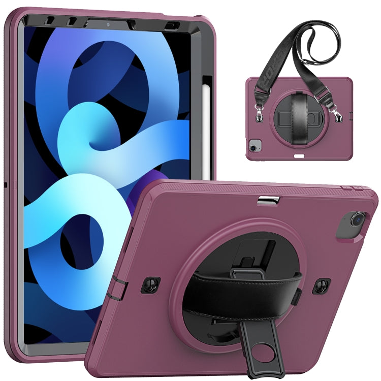 Shockproof TPU + PC Tablet Case with Holder & Pen Slot & Shoulder Strap For iPad iPad Air 2022 / 2020 10.9