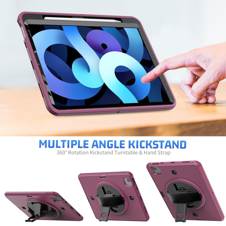 Shockproof TPU + PC Tablet Case with Holder & Pen Slot & Shoulder Strap For iPad iPad Air 2022 / 2020 10.9