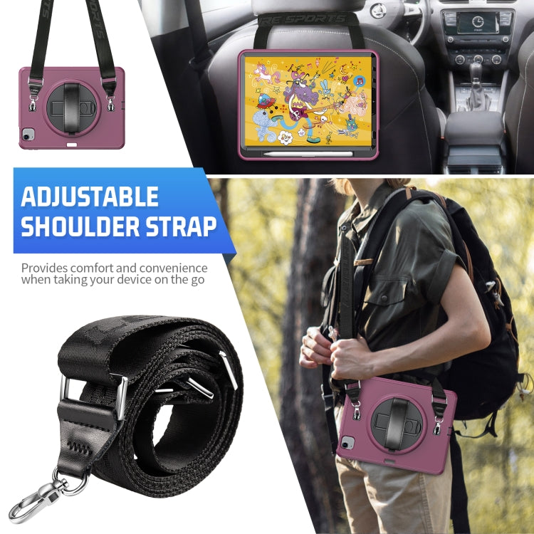Shockproof TPU + PC Tablet Case with Holder & Pen Slot & Shoulder Strap For iPad iPad Air 2022 / 2020 10.9