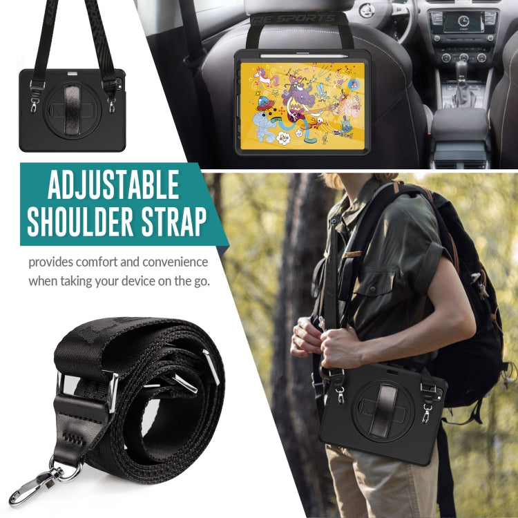 For iPad Pro 11 2022 / 2021 Shockproof TPU + PC Tablet Case with Holder & Pen Slot & Shoulder Strap