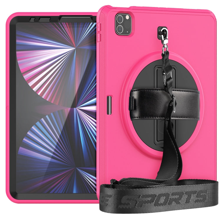 For iPad Pro 11 2022 / 2021 Shockproof TPU + PC Tablet Case with Holder & Pen Slot & Shoulder Strap