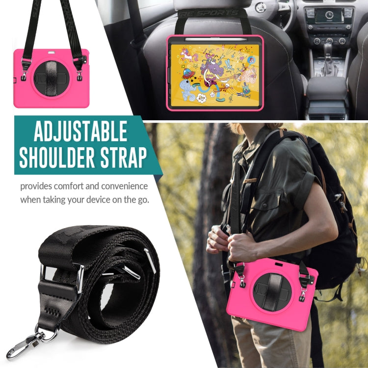 For iPad Pro 11 2022 / 2021 Shockproof TPU + PC Tablet Case with Holder & Pen Slot & Shoulder Strap