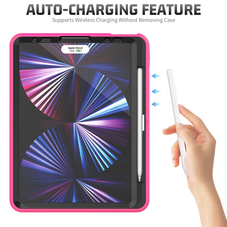For iPad Pro 11 2022 / 2021 Shockproof TPU + PC Tablet Case with Holder & Pen Slot & Shoulder Strap