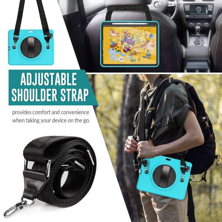 For iPad Pro 11 2022 / 2021 Shockproof TPU + PC Tablet Case with Holder & Pen Slot & Shoulder Strap