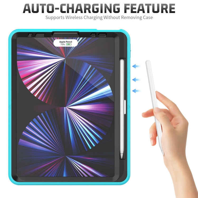 For iPad Pro 11 2022 / 2021 Shockproof TPU + PC Tablet Case with Holder & Pen Slot & Shoulder Strap