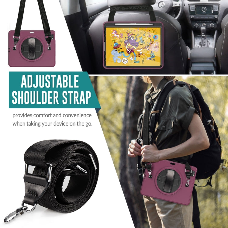 For iPad Pro 11 2022 / 2021 Shockproof TPU + PC Tablet Case with Holder & Pen Slot & Shoulder Strap
