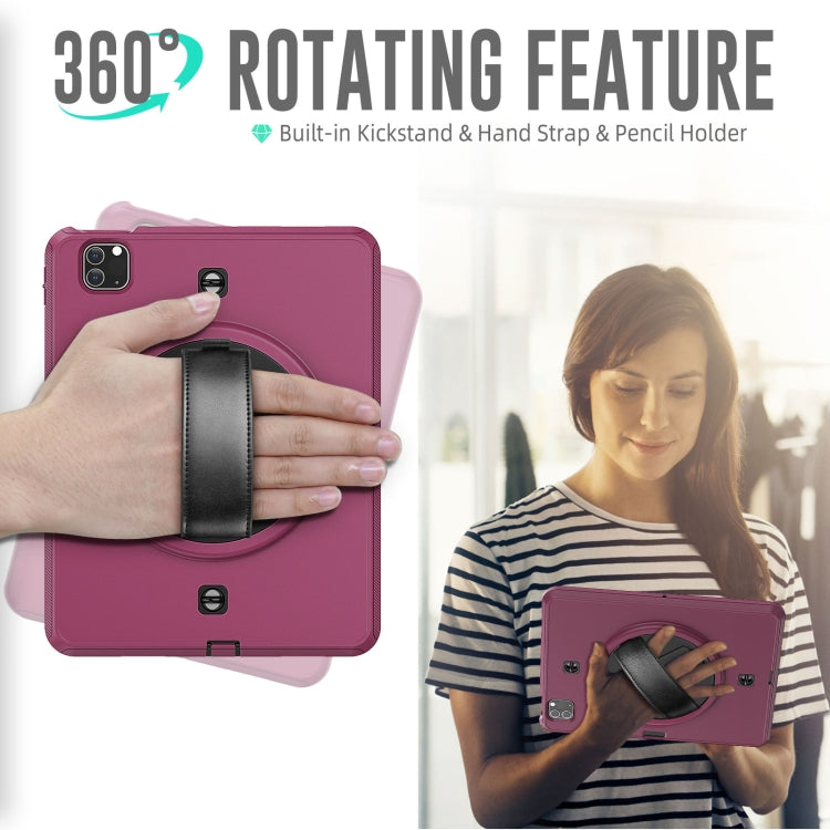 For iPad Pro 11 2022 / 2021 Shockproof TPU + PC Tablet Case with Holder & Pen Slot & Shoulder Strap