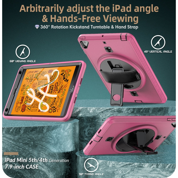 Shockproof TPU + PC Tablet Case with Holder & Pen Slot & Shoulder Strap For iPad mini 2019 / mini 4
