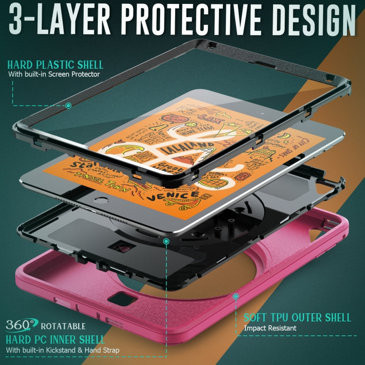Shockproof TPU + PC Tablet Case with Holder & Pen Slot & Shoulder Strap For iPad mini 2019 / mini 4