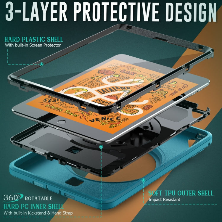 Shockproof TPU + PC Tablet Case with Holder & Pen Slot & Shoulder Strap For iPad mini 2019 / mini 4