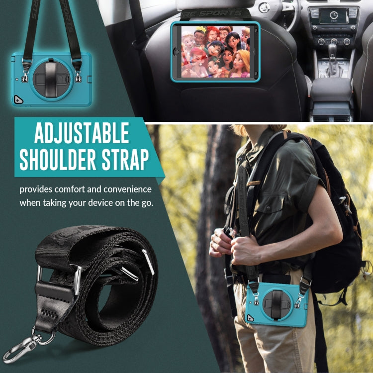 Shockproof TPU + PC Tablet Case with Holder & Pen Slot & Shoulder Strap For iPad mini 2019 / mini 4